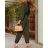 imageBTFBM Womens Spring Long Sleeve Jumpsuits Dressy Casual One Piece Outfits V Neck High Waist Belt Pocket Long Pants RomperSolid Army Green