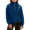 imageBTFBM Women Casual Half Zip Sweatshirts Lapel Drawstring Loose Long Sleeve Pullover 2023 Fall Winter Trendy Y2K Clothes