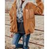 imageBTFBM Women 2023 Fall Winter Fleece Jackets Full Zip Long Sleeve Casual Soft Fuzzy Shaggy Teddy Coats Jacket Outerwear