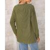 imageBTFBM Womens Casual Pullover Tops Dressy Fall Clothes Crew Neck Long Sleeve Side Slit Loose Drop Shoulder Knit BlouseArmy Green