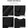 imageBTFBM Womens Casual Pullover Tops Dressy Fall Clothes Crew Neck Long Sleeve Side Slit Loose Drop Shoulder Knit BlouseBlack