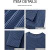 imageBTFBM Womens Casual Pullover Tops Dressy Fall Clothes Crew Neck Long Sleeve Side Slit Loose Drop Shoulder Knit BlouseDark Blue