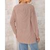 imageBTFBM Womens Casual Pullover Tops Dressy Fall Clothes Crew Neck Long Sleeve Side Slit Loose Drop Shoulder Knit BlouseLight Khaki
