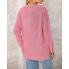imageBTFBM Womens Casual Pullover Tops Dressy Fall Clothes Crew Neck Long Sleeve Side Slit Loose Drop Shoulder Knit BlousePink