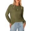 imageBTFBM Womens Casual Pullover Tops Dressy Fall Clothes Crew Neck Long Sleeve Side Slit Loose Drop Shoulder Knit BlouseArmy Green