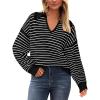 Striped Black White