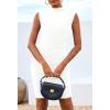 imageBTFBM Women Bodycon Mini Dress Summer 2025 High Neck Sleeveless Ruched Date Night Outfits Club Party Cocktail DressesWhite