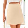 imageBTFBM Womens Satin Mini Skirt Silk 2025 Summer Short Skirt High Waisted ALine Trendy Club Party Going Out SkirtsApricot