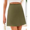 imageBTFBM Womens Satin Mini Skirt Silk 2025 Summer Short Skirt High Waisted ALine Trendy Club Party Going Out SkirtsLight Army Green