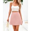 imageBTFBM Womens Satin Mini Skirt Silk 2025 Summer Short Skirt High Waisted ALine Trendy Club Party Going Out SkirtsPink