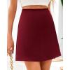 imageBTFBM Womens Satin Mini Skirt Silk 2025 Summer Short Skirt High Waisted ALine Trendy Club Party Going Out SkirtsWine Red