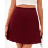 imageBTFBM Womens Satin Mini Skirt Silk 2025 Summer Short Skirt High Waisted ALine Trendy Club Party Going Out SkirtsWine Red