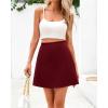 imageBTFBM Womens Satin Mini Skirt Silk 2025 Summer Short Skirt High Waisted ALine Trendy Club Party Going Out SkirtsWine Red