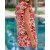 imageBTFBM Women Dressy Casual 2025 Summer Shirts Boho Floral Notched V Neck Ruffle Cap Sleeve Tops Business Work BlousesFloral Orange Pink Red