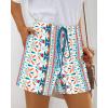 imageBTFBM Womens Casual Boho Shorts Summer Clothes 2025 Elastic Waist Printed Loose Lounge Beach Short Pants with PocketsPrint Blue