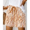 imageBTFBM Womens Casual Boho Shorts Summer Clothes 2025 Elastic Waist Printed Loose Lounge Beach Short Pants with PocketsPrint Khaki
