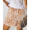 imageBTFBM Womens Casual Boho Shorts Summer Clothes 2025 Elastic Waist Printed Loose Lounge Beach Short Pants with PocketsPrint Khaki