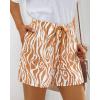 imageBTFBM Womens Casual Boho Shorts Summer Clothes 2025 Elastic Waist Printed Loose Lounge Beach Short Pants with PocketsPrint Khaki