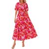 Floral Orange Pink White