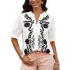 Floral White Black