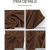 imageBTFBM 2025 Women Button Down Ruched Shirt Dresses Short Sleeve Lapel V Neck Elegant Party Spring Summer Maxi Satin DressShort Sleeve Dark Brown