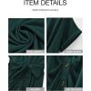 imageBTFBM 2025 Women Button Down Ruched Shirt Dresses Short Sleeve Lapel V Neck Elegant Party Spring Summer Maxi Satin DressShort Sleeve Dark Green
