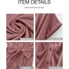 imageBTFBM 2025 Women Button Down Ruched Shirt Dresses Short Sleeve Lapel V Neck Elegant Party Spring Summer Maxi Satin DressShort Sleeve Pink