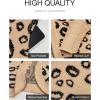 imageBTFBM Women Fashion Leopard Print Long Sleeve Sweater Cardigan Loose Knit Open Front Fall Winter Outwear CoatsLeopard Khaki