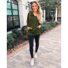 imageBTFBM Women Fashion Quilted Pattern Lightweight Zipper Long Sleeve Plain Casual Ladies Sweatshirts Pullovers Shirts TopsArmy Green