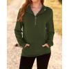 imageBTFBM Women Fashion Quilted Pattern Lightweight Zipper Long Sleeve Plain Casual Ladies Sweatshirts Pullovers Shirts TopsArmy Green