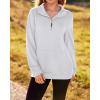 imageBTFBM Women Fashion Quilted Pattern Lightweight Zipper Long Sleeve Plain Casual Ladies Sweatshirts Pullovers Shirts TopsWhite