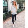 imageBTFBM Women Fashion Quilted Pattern Lightweight Zipper Long Sleeve Plain Casual Ladies Sweatshirts Pullovers Shirts TopsWhite