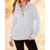 imageBTFBM Women Fashion Quilted Pattern Lightweight Zipper Long Sleeve Plain Casual Ladies Sweatshirts Pullovers Shirts TopsWhite