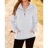 imageBTFBM Women Fashion Quilted Pattern Lightweight Zipper Long Sleeve Plain Casual Ladies Sweatshirts Pullovers Shirts TopsWhite