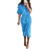 Short Sleeve Aqua Blue