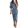Short Sleeve Grey Blue