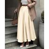 imageBTFBM Womens High Waist Satin Skirts Summer Spring Outfits 2025 Elegant Flowy ALine Party Cocktail Long Maxi SkirtBeige