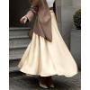 imageBTFBM Womens High Waist Satin Skirts Summer Spring Outfits 2025 Elegant Flowy ALine Party Cocktail Long Maxi SkirtBeige