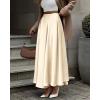 imageBTFBM Womens High Waist Satin Skirts Summer Spring Outfits 2025 Elegant Flowy ALine Party Cocktail Long Maxi SkirtBeige