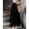 imageBTFBM Womens High Waist Satin Skirts Summer Spring Outfits 2025 Elegant Flowy ALine Party Cocktail Long Maxi SkirtBlack