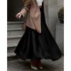 imageBTFBM Womens High Waist Satin Skirts Summer Spring Outfits 2025 Elegant Flowy ALine Party Cocktail Long Maxi SkirtBlack