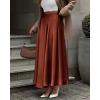 imageBTFBM Womens High Waist Satin Skirts Summer Spring Outfits 2025 Elegant Flowy ALine Party Cocktail Long Maxi SkirtBrown