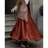 imageBTFBM Womens High Waist Satin Skirts Summer Spring Outfits 2025 Elegant Flowy ALine Party Cocktail Long Maxi SkirtBrown