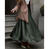 imageBTFBM Womens High Waist Satin Skirts Summer Spring Outfits 2025 Elegant Flowy ALine Party Cocktail Long Maxi SkirtDark Army Green
