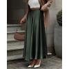 imageBTFBM Womens High Waist Satin Skirts Summer Spring Outfits 2025 Elegant Flowy ALine Party Cocktail Long Maxi SkirtDark Army Green