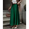 imageBTFBM Womens High Waist Satin Skirts Summer Spring Outfits 2025 Elegant Flowy ALine Party Cocktail Long Maxi SkirtDark Green