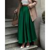 imageBTFBM Womens High Waist Satin Skirts Summer Spring Outfits 2025 Elegant Flowy ALine Party Cocktail Long Maxi SkirtDark Green