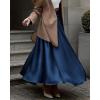 imageBTFBM Womens High Waist Satin Skirts Summer Spring Outfits 2025 Elegant Flowy ALine Party Cocktail Long Maxi SkirtNavy