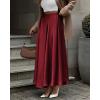 imageBTFBM Womens High Waist Satin Skirts Summer Spring Outfits 2025 Elegant Flowy ALine Party Cocktail Long Maxi SkirtWine Red