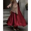 imageBTFBM Womens High Waist Satin Skirts Summer Spring Outfits 2025 Elegant Flowy ALine Party Cocktail Long Maxi SkirtWine Red